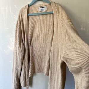 Old Navy Women’s XL Oatmeal Ribbed Button Front Cardigan